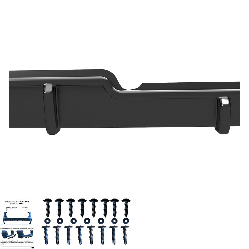 Heckdiffusor passend für VW Transporter T6 / T6.1 2015-2021 Hochglanz Schwarz