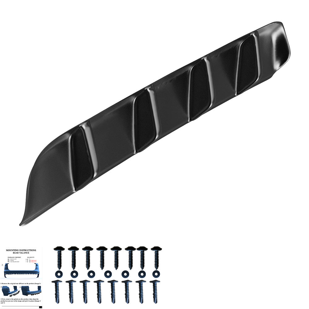 Heckdiffusor passend für VW Tiguan MK 2 R Facelift 2020+ Hochglanz Schwarz
