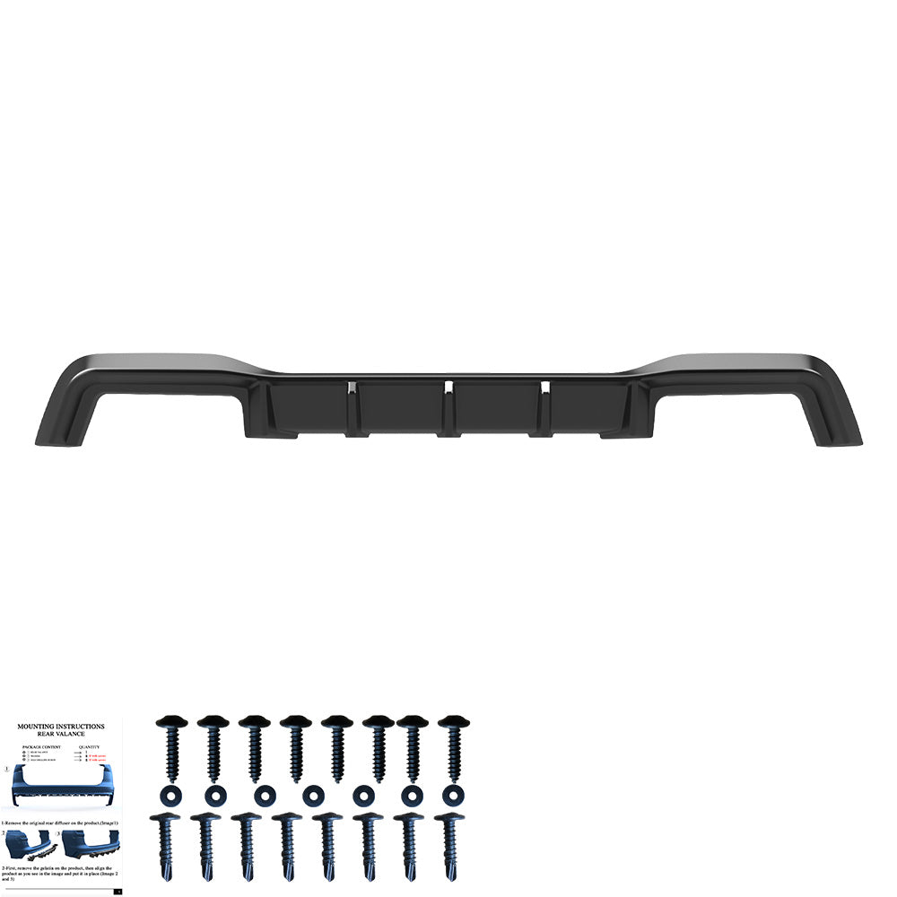 Heckdiffusor passend für VW Golf MK 8 R 2020+ Hochglanz Schwarz