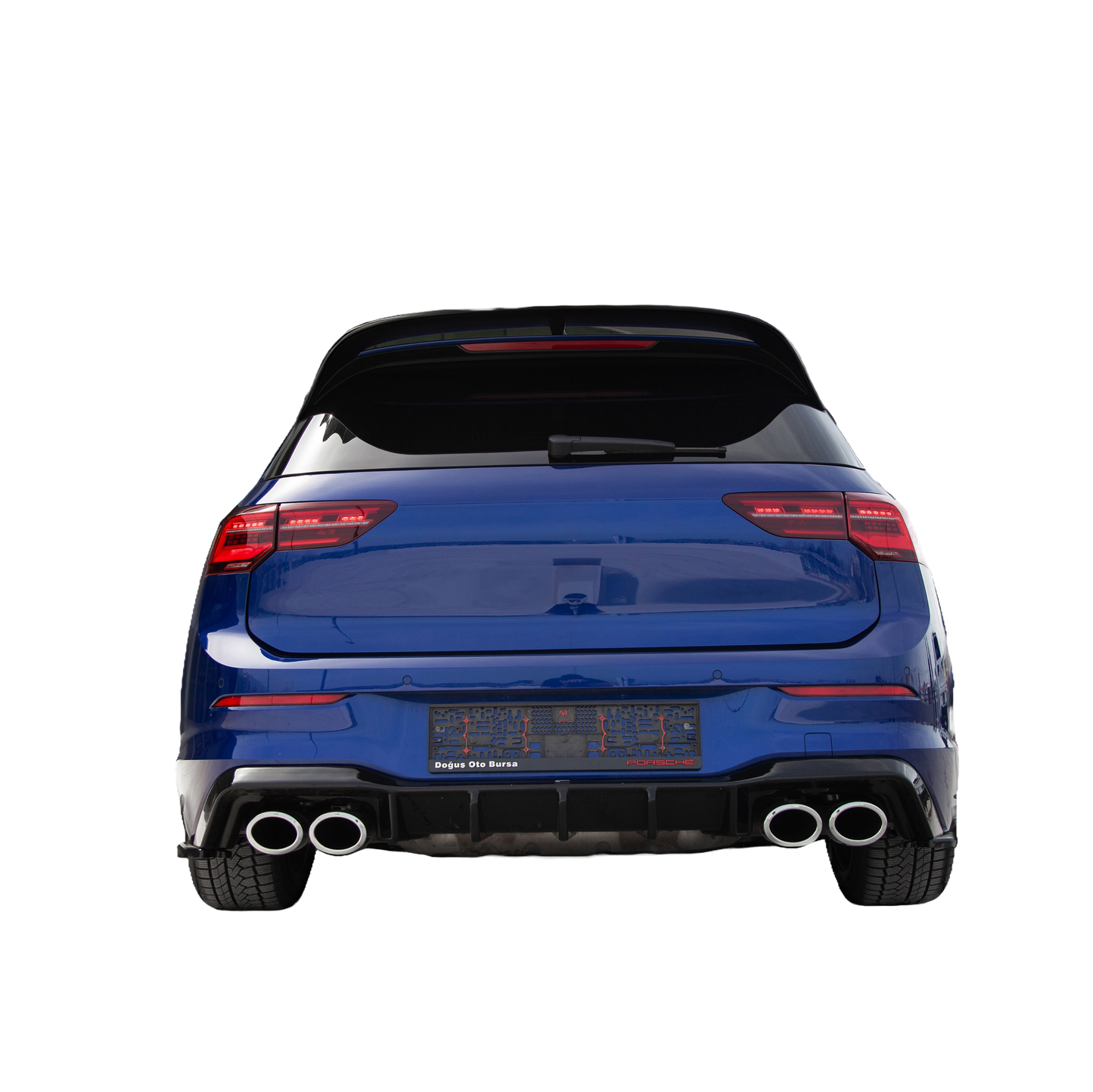 Heckdiffusor passend für VW Golf MK 8 R 2020+ Hochglanz Schwarz
