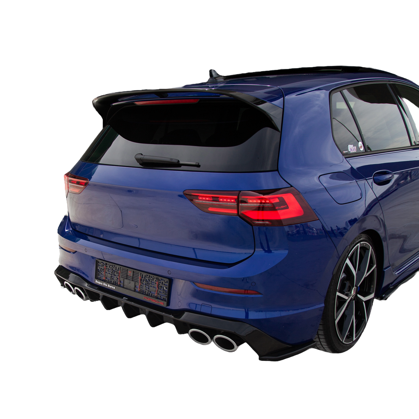 Heckdiffusor passend für VW Golf MK 8 R 2020+ Hochglanz Schwarz