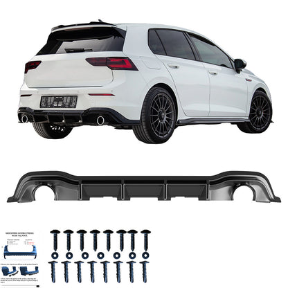 Heckdiffusor passend für VW Golf MK 8 GTI / GTI Facelift / R-Line 2020+ Hochglanz Schwarz