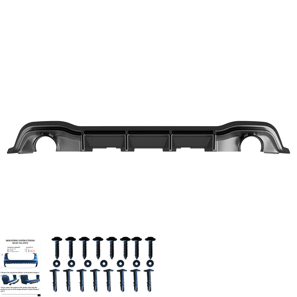Heckdiffusor passend für VW Golf MK 8 GTI / GTI Facelift / R-Line 2020+ Hochglanz Schwarz