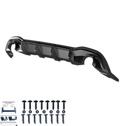 Heckdiffusor passend für VW Golf MK 8 GTI / GTI Facelift / R-Line 2020+ Hochglanz Schwarz
