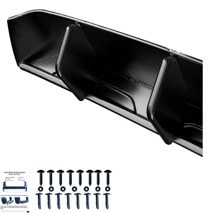 Heckstoßstange Diffusor passend für VW Tiguan R-Line Mk2 Facelift 2020-2024 Hochglanz Schwarz
