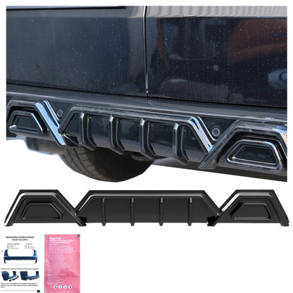Heckschürze passend für VW Transporter T7 LWB 2024+ / FORD Transit Custom Mk2 LWB 2023+ Hochglanz Schwarz