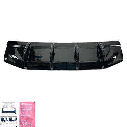 Heckdiffusor passend für VW Volkswagen Tiguan Standard/R-Line Mk3 2024+ Hochglanz Schwarz