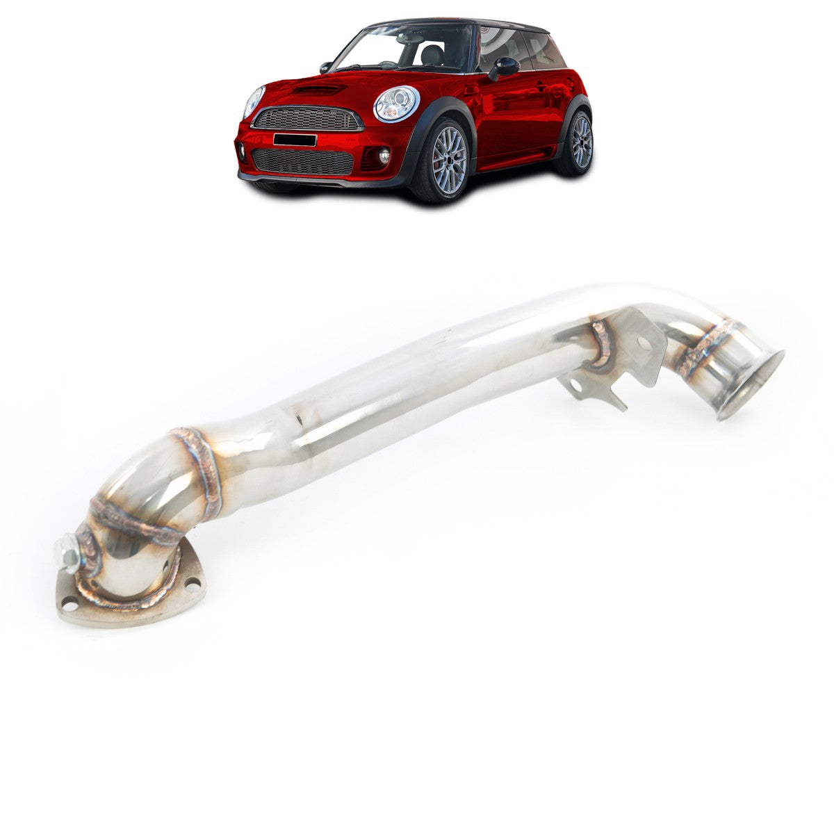 Edelstahl Downpipe passend für MINI Hatchback R56 Cabriolet R57 06-13