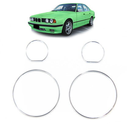 Chrom Armaturenbrett Ringe passend für BMW 5er (E34) 1989-1995