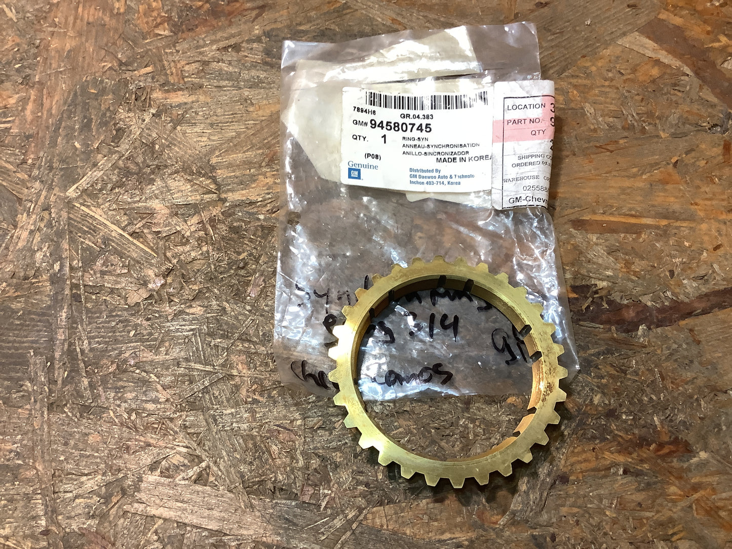 Chevrolet Lanos Synchronring Gan 3/4 Original GM NEU