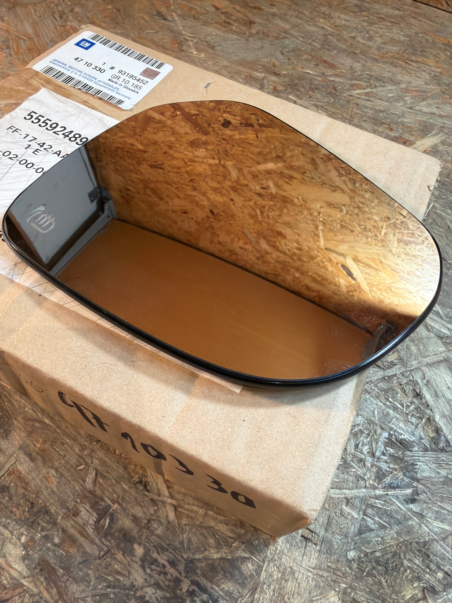 Original GM Opel Agila B Spiegelglas links NEU