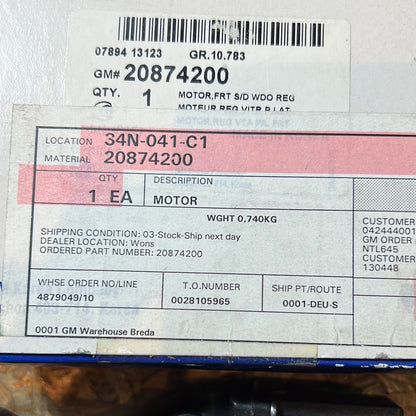 Original GM Chevrolet Wischermotor Fahrerseite Captiva NEU 20874200