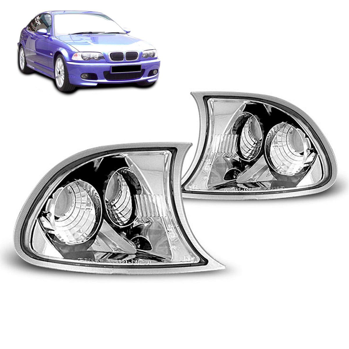 Frontblinker Chrom passend für BMW E46 04.99-08.01 Coupé