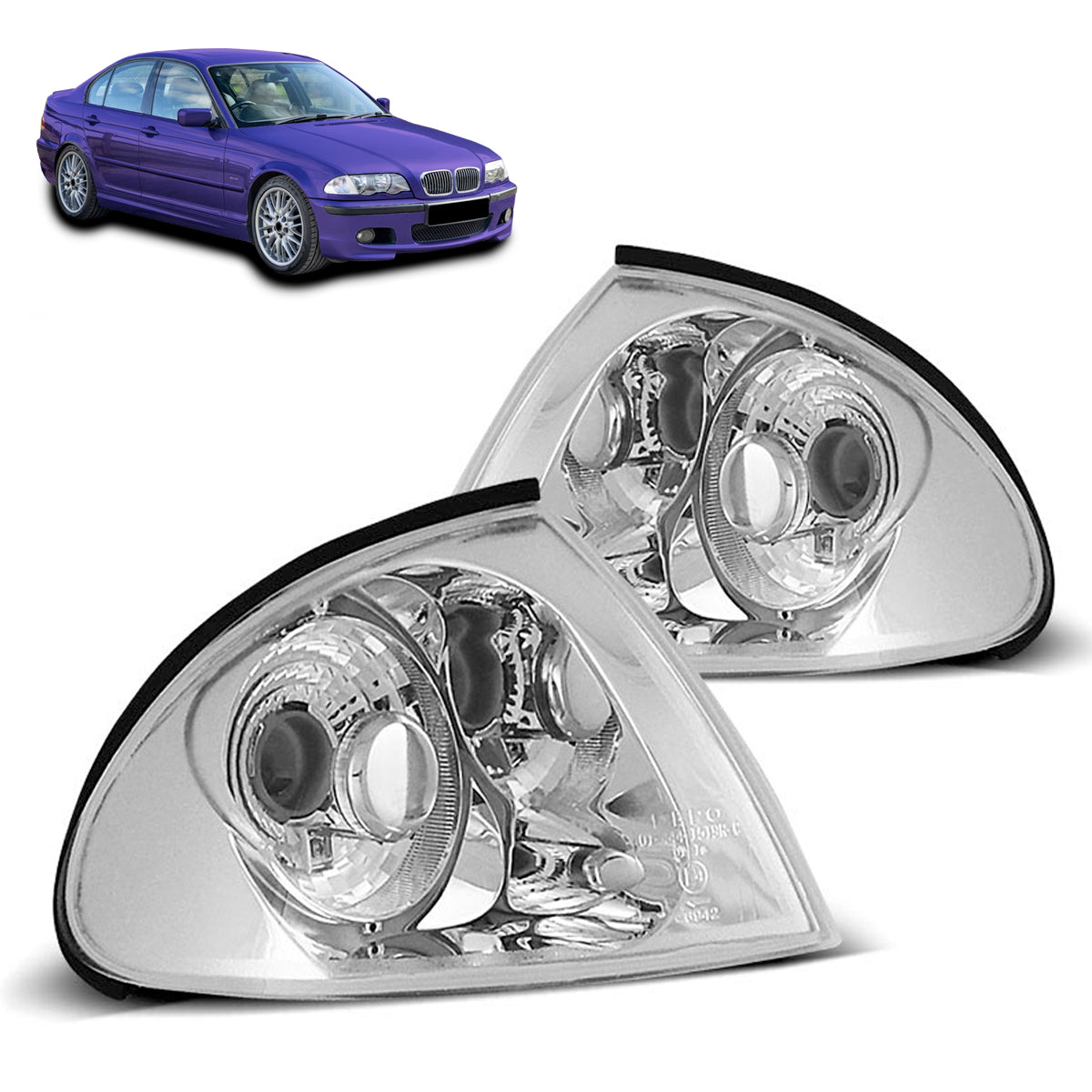 Frontblinker Chrom passend für BMW E46 05.98-08.01