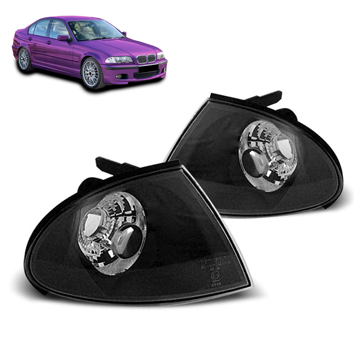 Frontblinker Schwarz passend für BMW E46 05.98-08.01