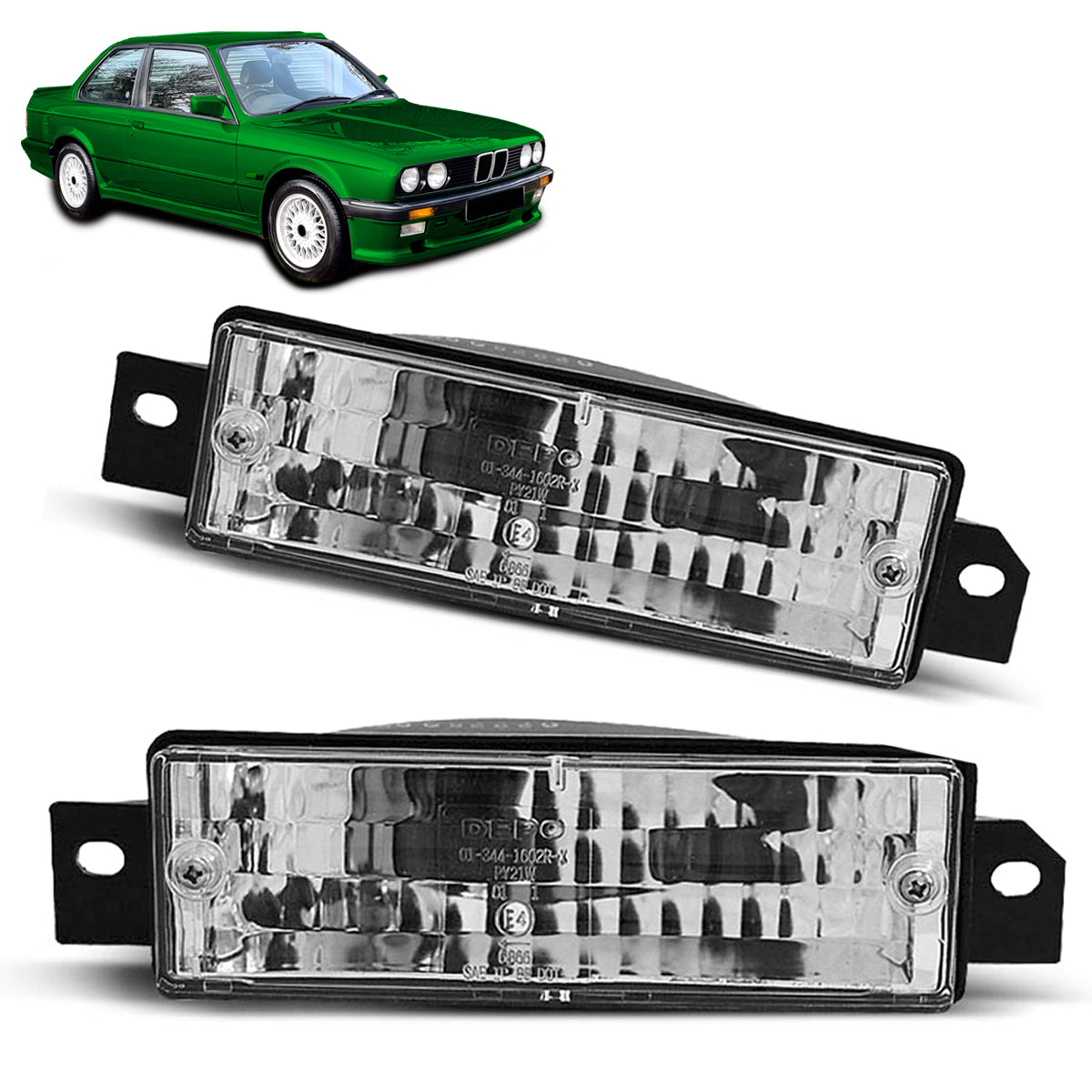 Frontblinker Chrom passend für BMW E30 87-06.94