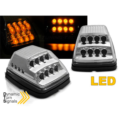 Front LED Blinker Chrom SEQ passend für Mercedes G-Klasse W463 90-12