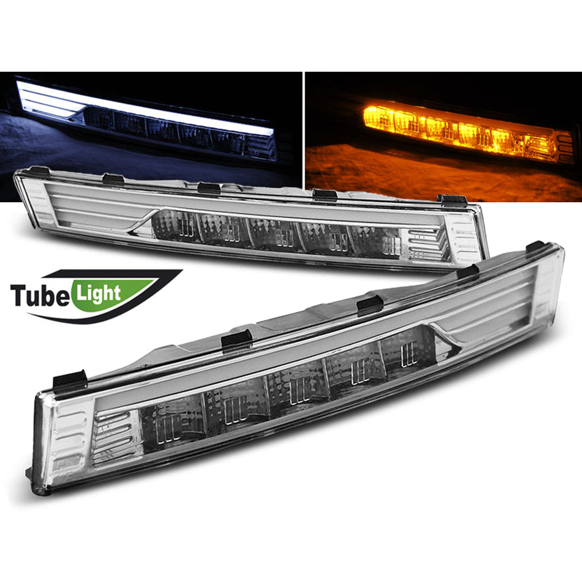 Frontblinker Chrom LED passend für VW Passat B6 04.05-09.10