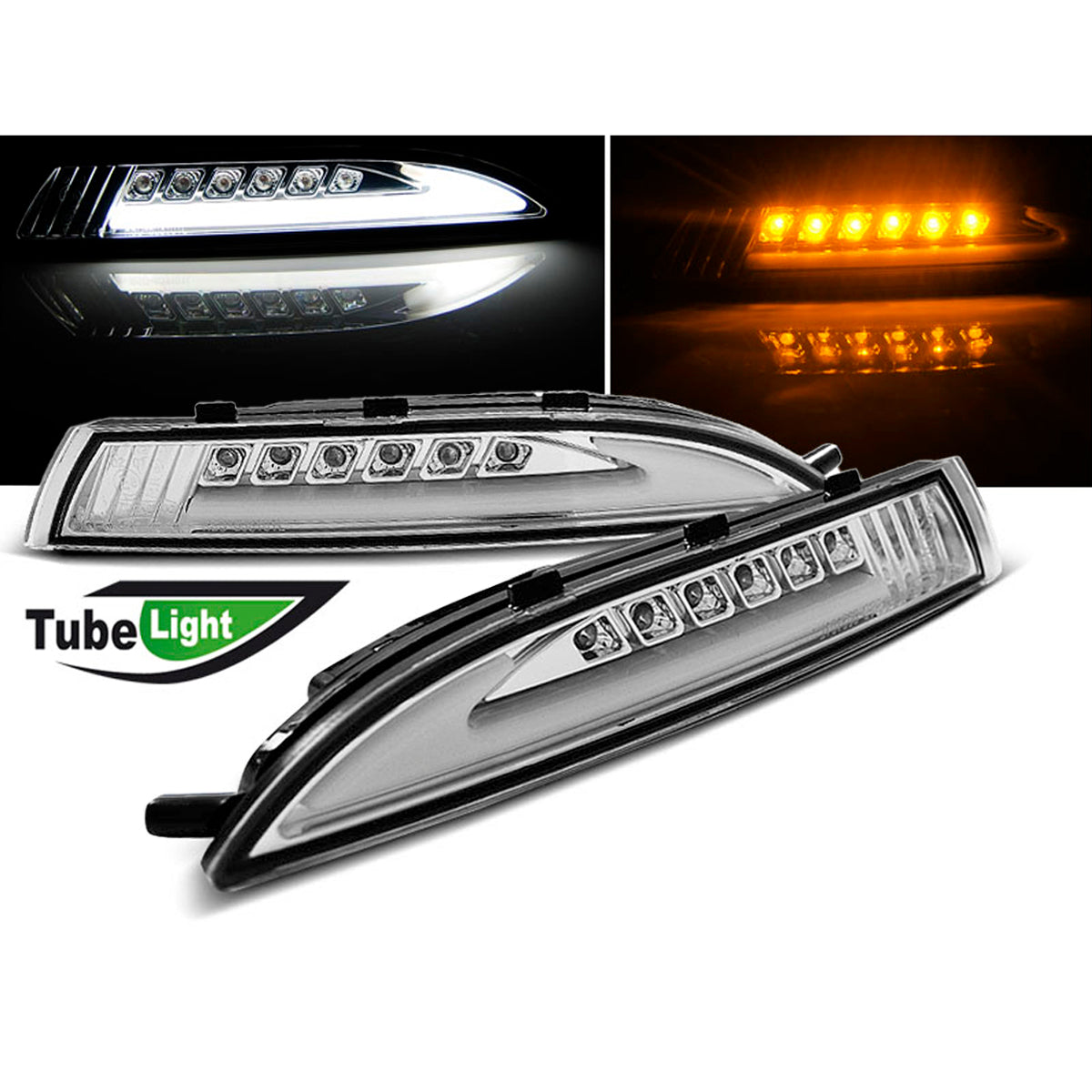 Frontblinker Chrom LED passend für VW Scirocco 08-04.14