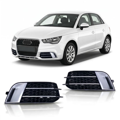 Nebelscheinwerferabdeckungen Silber passend für Audi A1 8X 2010-2015