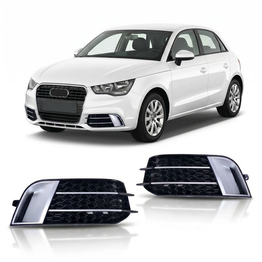 Nebelscheinwerferabdeckungen Silber passend für Audi A1 8X 2010-2015