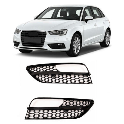 Nebelscheinwerferabdeckungen Hochglanz Schwarz passend für Audi A3 8V 2012-2016