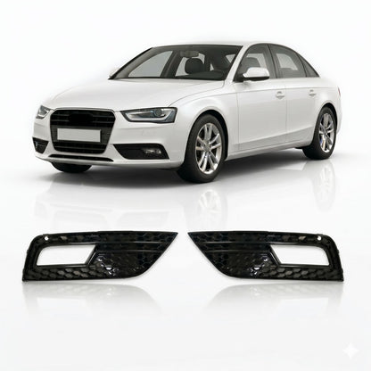 Nebelscheinwerferabdeckungen Hochglanz Schwarz passend für Audi A4 B8 8K 2011-2015