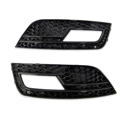 Nebelscheinwerferabdeckungen Hochglanz Schwarz passend für Audi A4 B8 8K 2011-2015