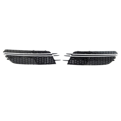 Nebelscheinwerfer Abdeckungen Hochglanz Schwarz Silber passend für Audi A6 C7 2011-2014