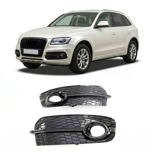 Nebelscheinwerferabdeckungen Set Hochglanz Schwarz passend für Audi Q5 8R 2012-2017