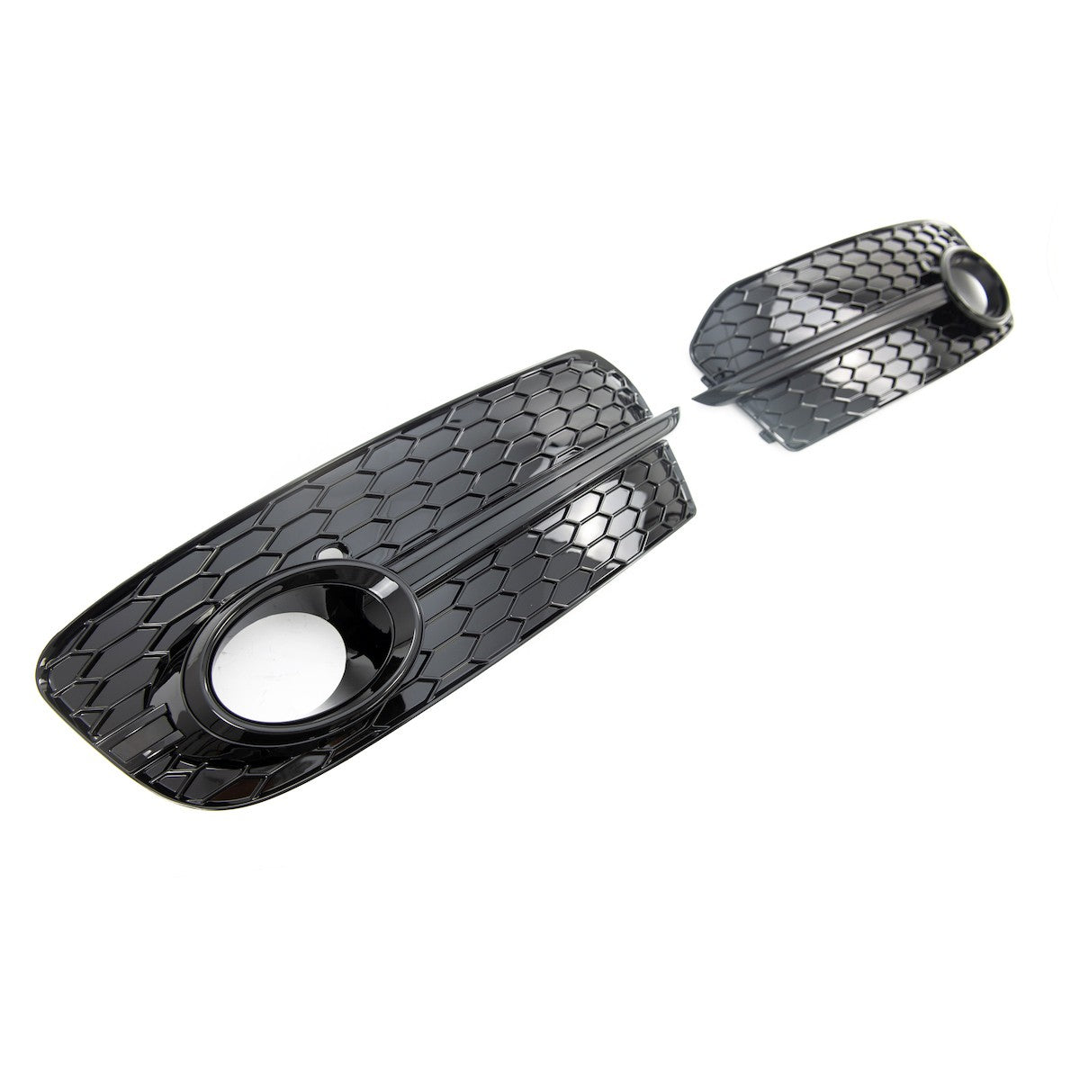Nebelscheinwerferabdeckungen Set Hochglanz Schwarz passend für Audi Q5 8R 2012-2017