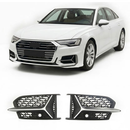 Sport Nebelscheinwerfer Abdeckungen Silber passend für Audi A6 C8 2019-2021