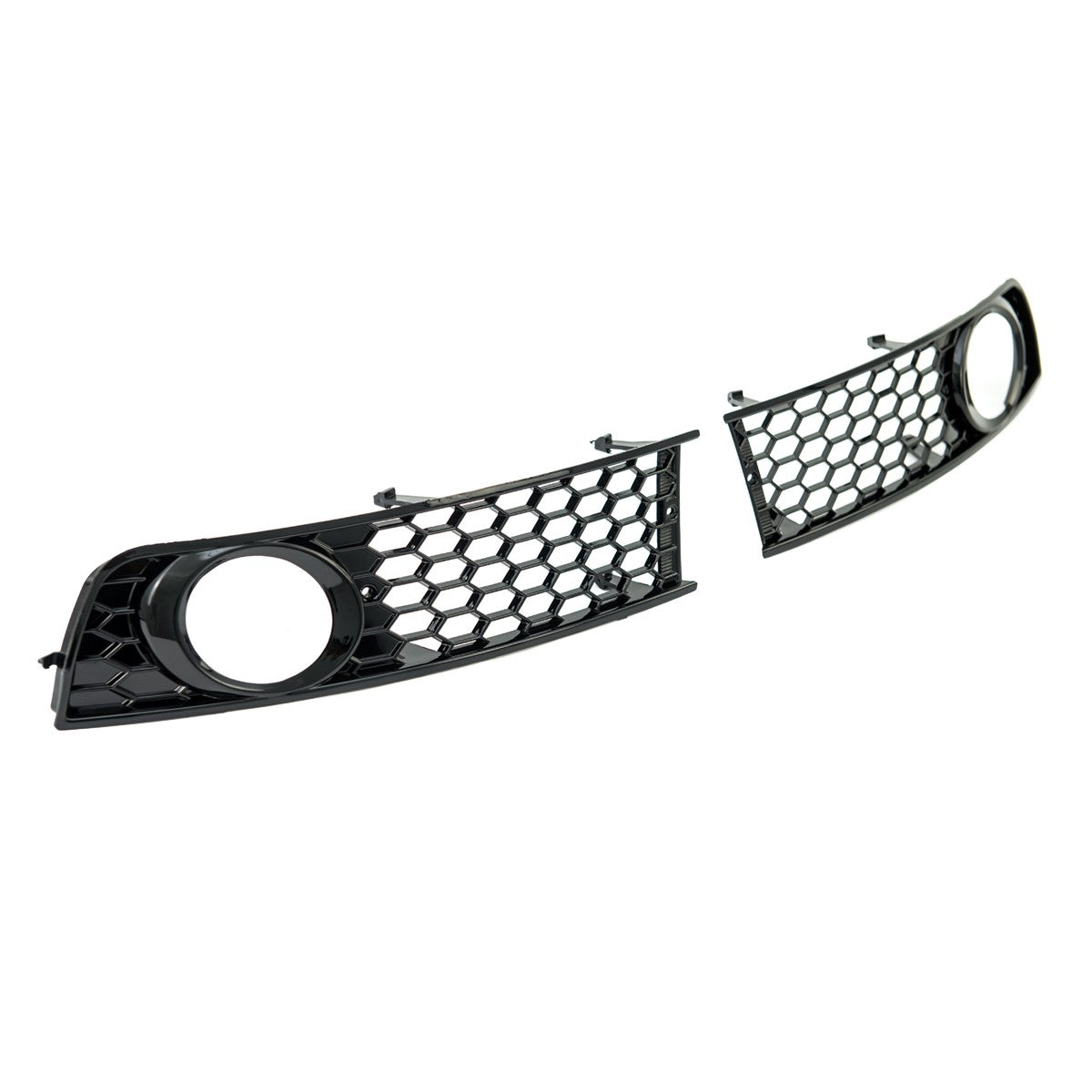 Nebelscheinwerferabdeckungen Hochglanz Schwarz passend für Audi A4 B6 8E 2001-2004