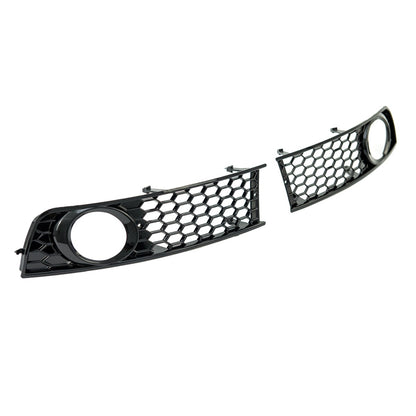 Nebelscheinwerferabdeckungen Hochglanz Schwarz passend für Audi A4 B6 8E 2001-2004