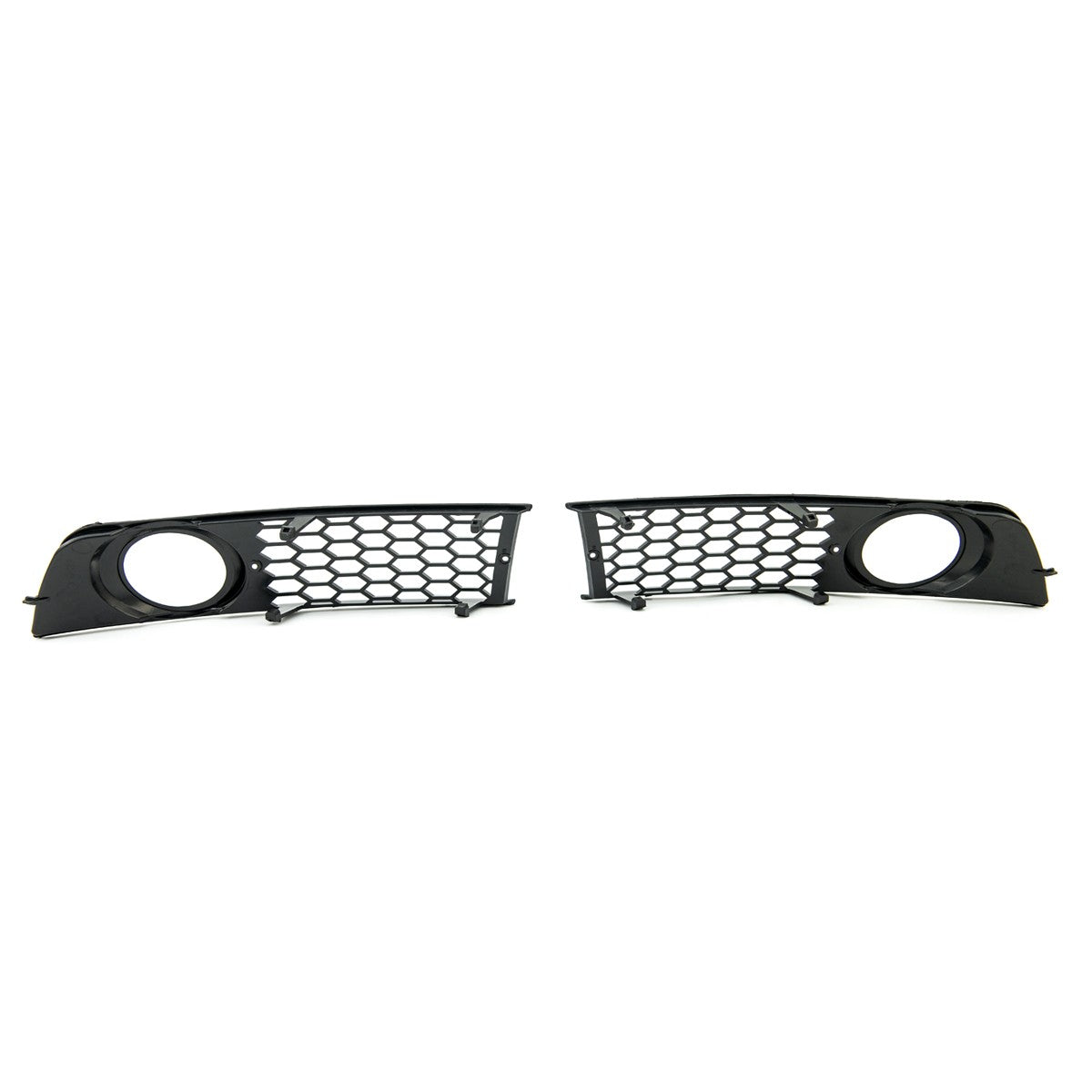 Nebelscheinwerferabdeckungen Hochglanz Schwarz passend für Audi A4 B6 8E 2001-2004