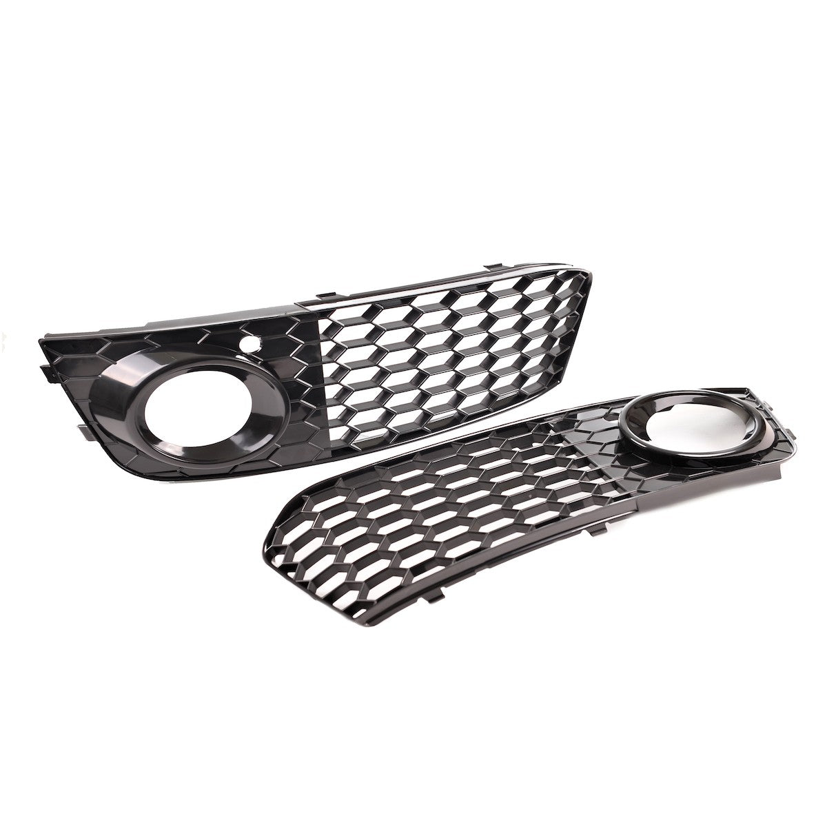 Nebelscheinwerferabdeckungen Hochglanz Schwarz passend für Audi A4 B8 8K 2007-2011