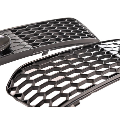 Nebelscheinwerferabdeckungen Hochglanz Schwarz passend für Audi A4 B8 8K 2007-2011