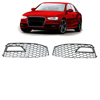 Nebelscheinwerferabdeckungen Hochglanz Schwarz passend für Audi A4 B8 8K 2012-2015