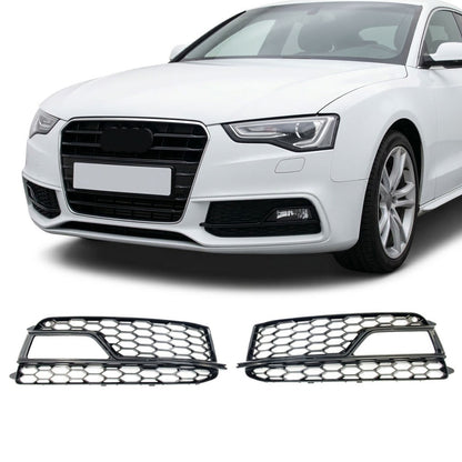 Nebelscheinwerferabdeckungen Hochglanz Schwarz passend für Audi A5 8T 2012-2016