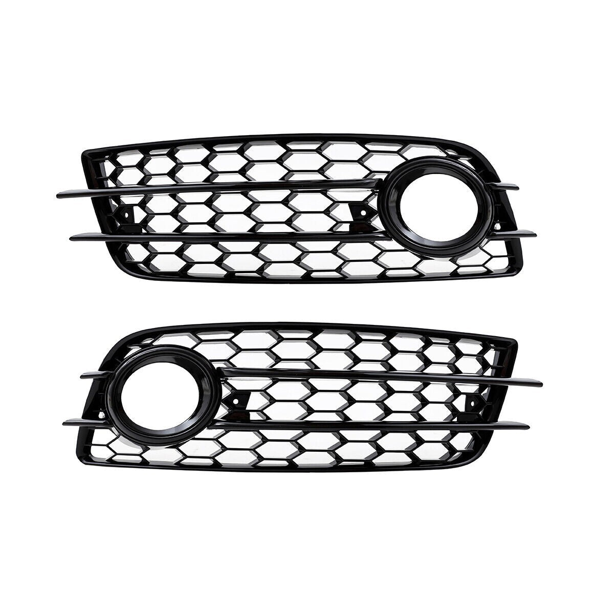Hochglanz Schwarz Nebelscheinwerferabdeckungen passend für Audi A4 B8 8K 2007-2011 S-Line