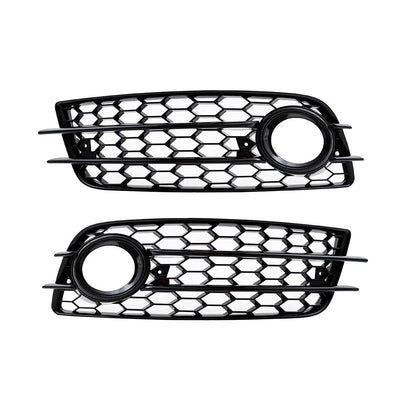 Hochglanz Schwarz Nebelscheinwerferabdeckungen passend für Audi A4 B8 8K 2007-2011 S-Line