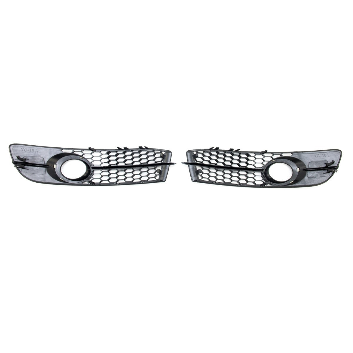 Nebelscheinwerferabdeckungen Hochglanz Schwarz passend für Audi A6 C6 4F 2008-2011