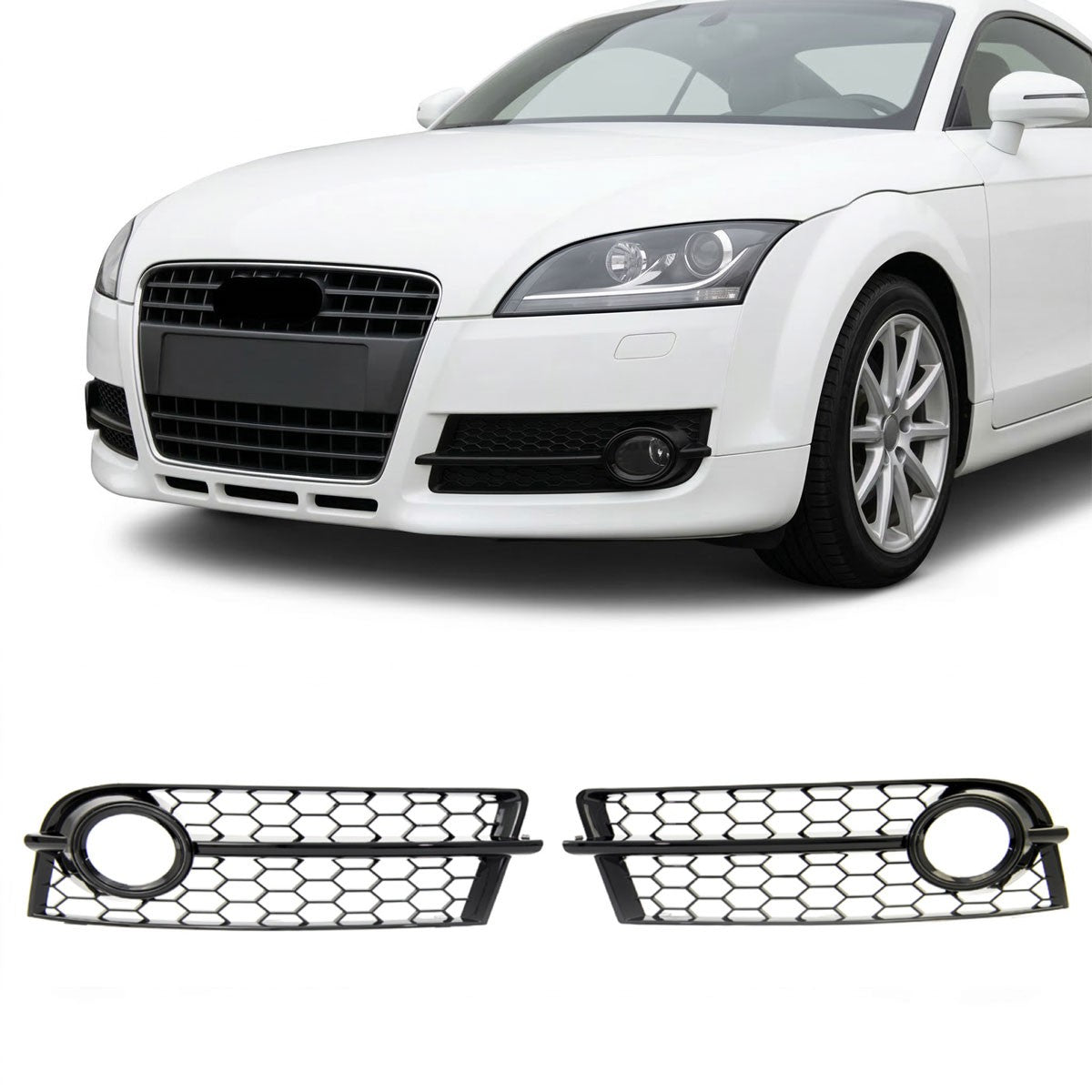 Hochglanz Schwarz Nebelscheinwerferabdeckungen passend für Audi TT 8J 2006-2014