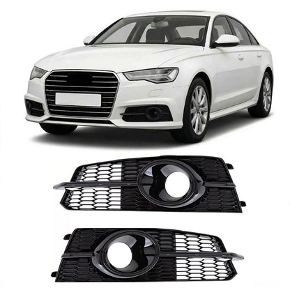 Nebelscheinwerferabdeckungen Hochglanz Schwarz passend für Audi A6 C7 4G 2014-2018