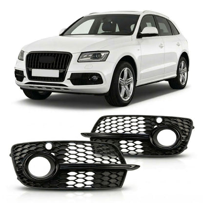 Nebelscheinwerferabdeckungen Hochglanz Schwarz passend für Audi Q5 (8R) Facelift 2012-2016