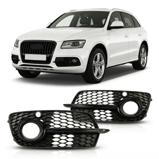 Nebelscheinwerferabdeckungen Hochglanz Schwarz passend für Audi Q5 (8R) Facelift 2012-2016