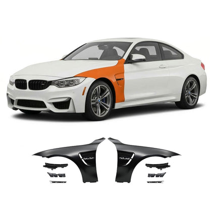 Vordere Kotflügel mit Seitenschlitzen passend für BMW 4er F32 F33 F36