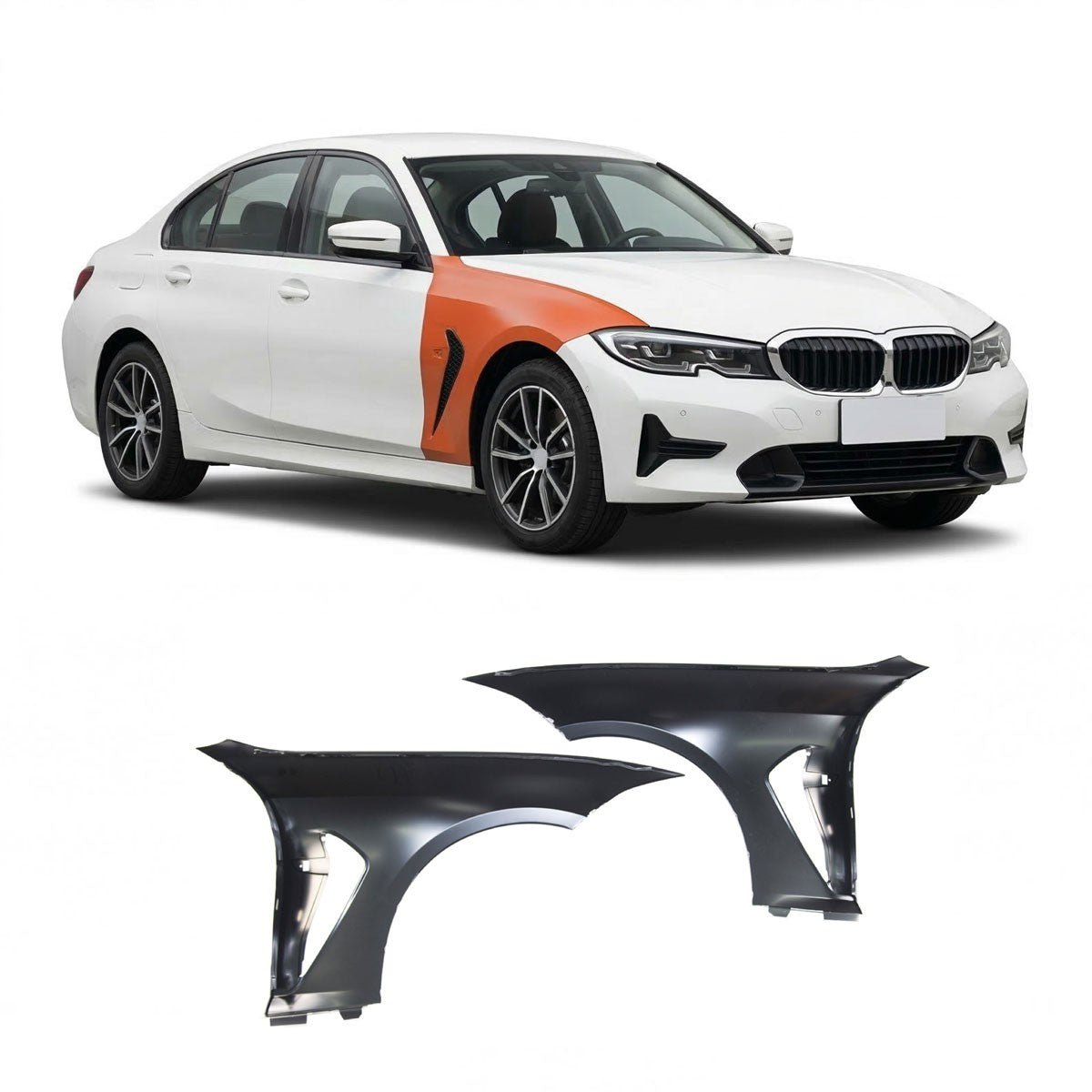 Vordere Kotflügel Set passend für BMW 3er G20 G21 2019-2024