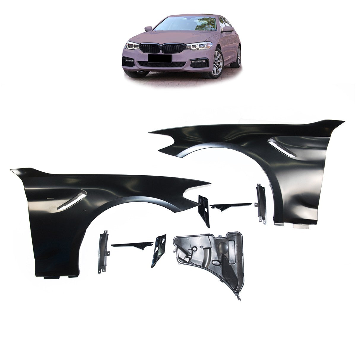 Frontkotflügel Set Stahl passend für BMW 5er G30 G31 2016-2023