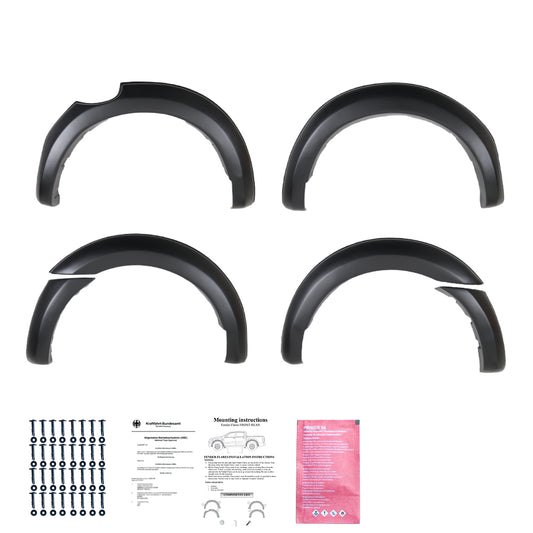 Kotflügelverbreiterungen passend für FORD Ranger T6/T7/T8 2012-2022 (Taped) Matt Schwarz